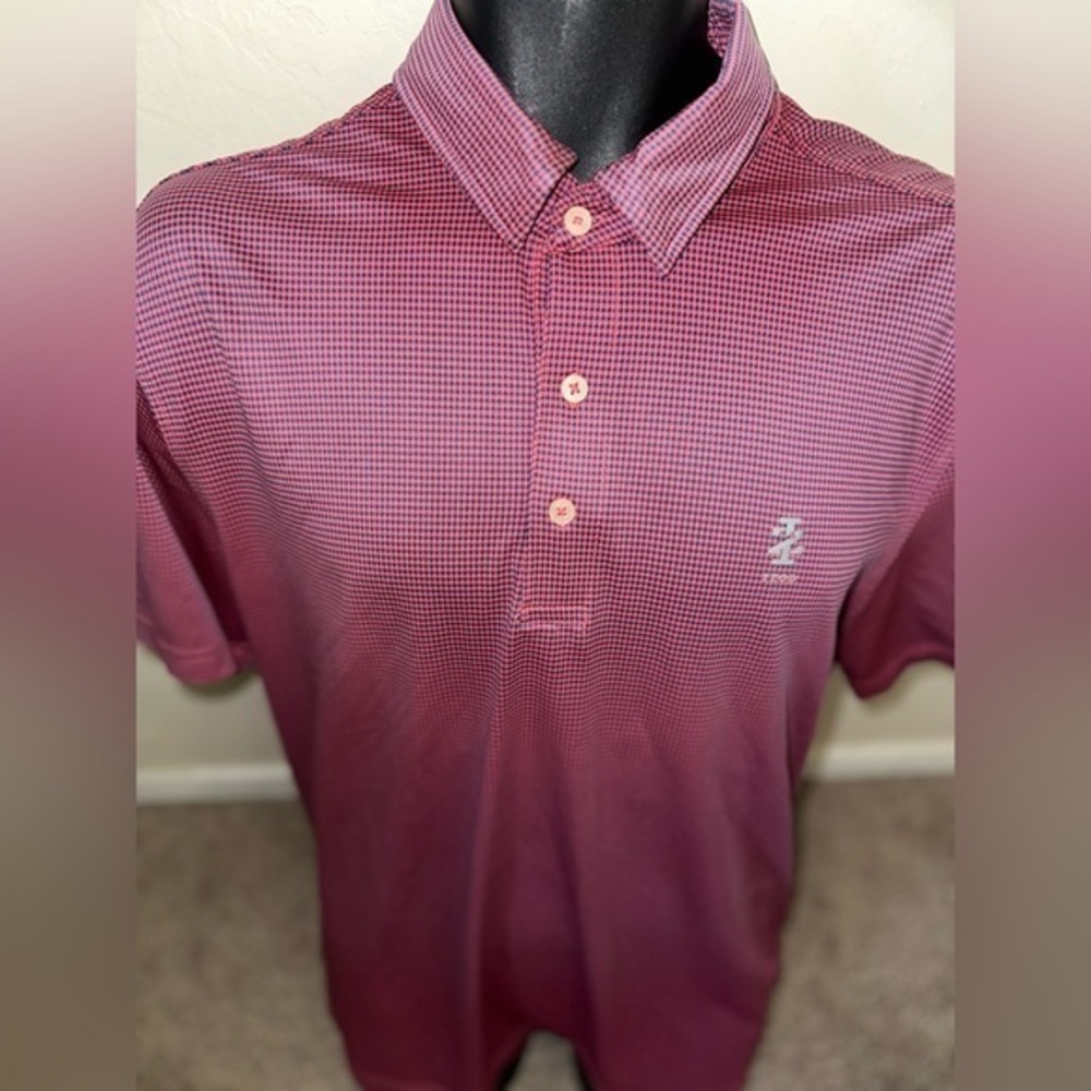 Mens pre own Izod red polo golf shirt size L large